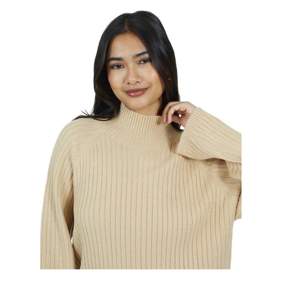 Brave Soul Rollkragenpullover aus Moosgarn  