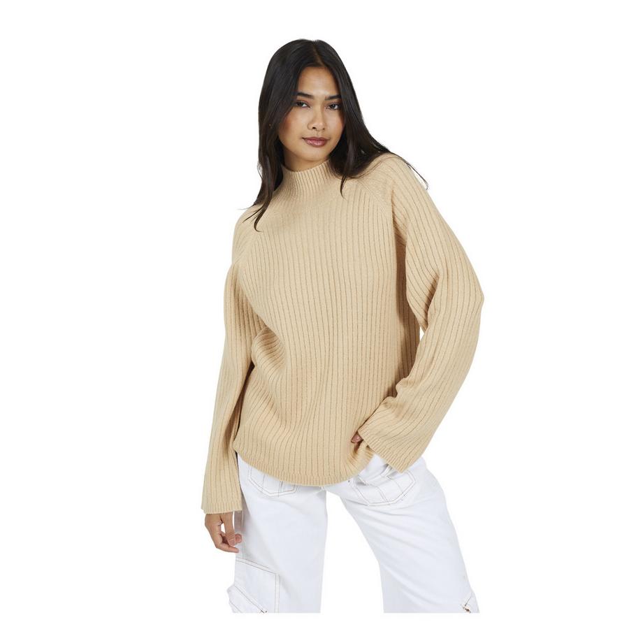 Pullover, Rollkragen, Moosgarn