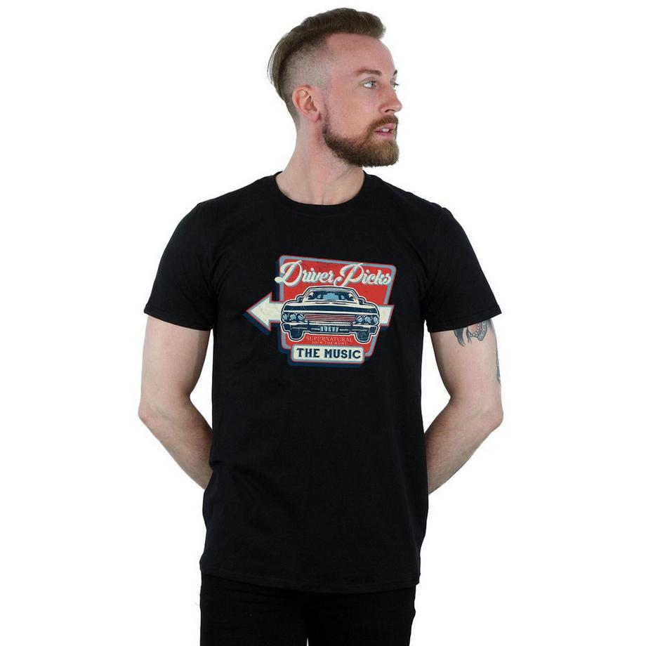 Supernatural T-shirt Driver Picks The Music  