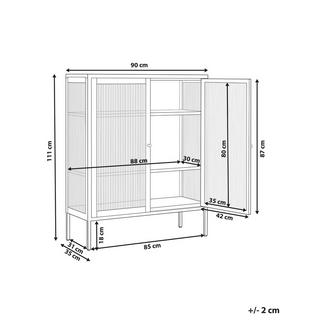 Beliani Vitrine aus Stahl Modern LERRYN  