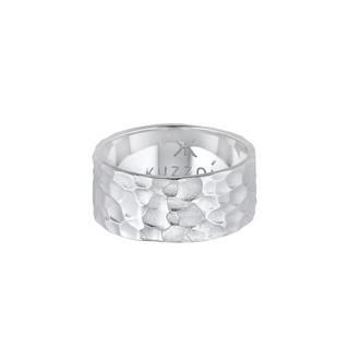 Kuzzoi  Bague Herren Bandring Gehämmert 925 Sterling Silber 