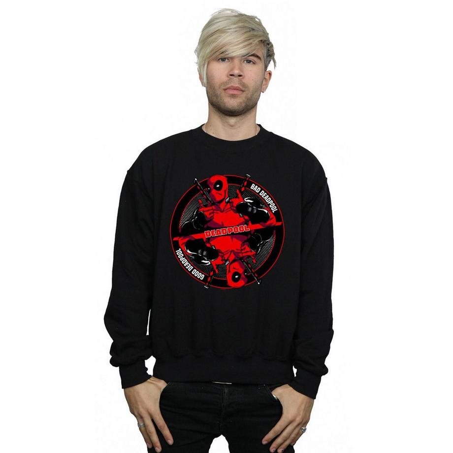 MARVEL Deadpool Good Bad Imprimé Graphique Sweatshirt  
