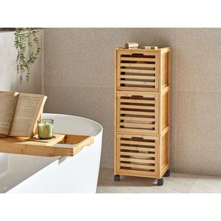 Beliani Armadietto da bagno en Legno di bambù Boho SHAWNEE  