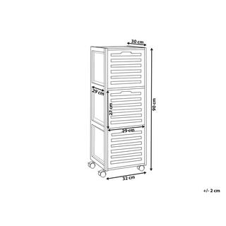 Beliani Meuble haut en Bambou Moderne SHAWNEE  