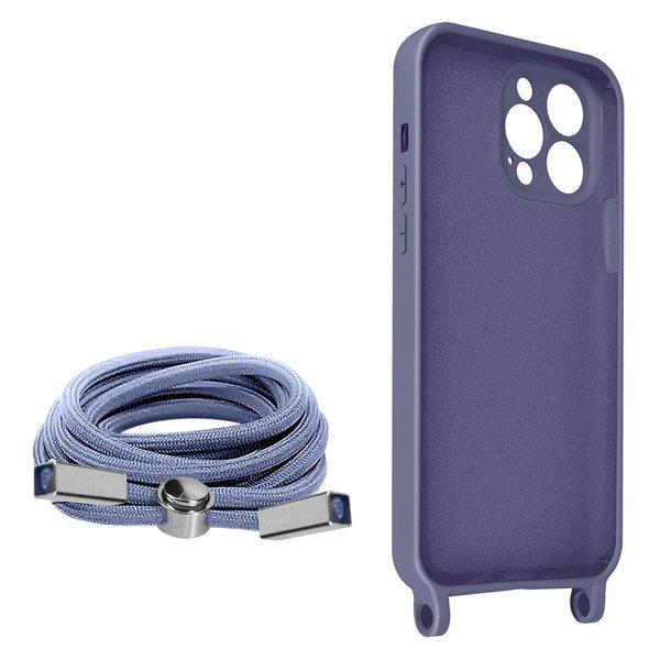 Avizar  Cover con Cordino iPhone 13 Pro Viola 