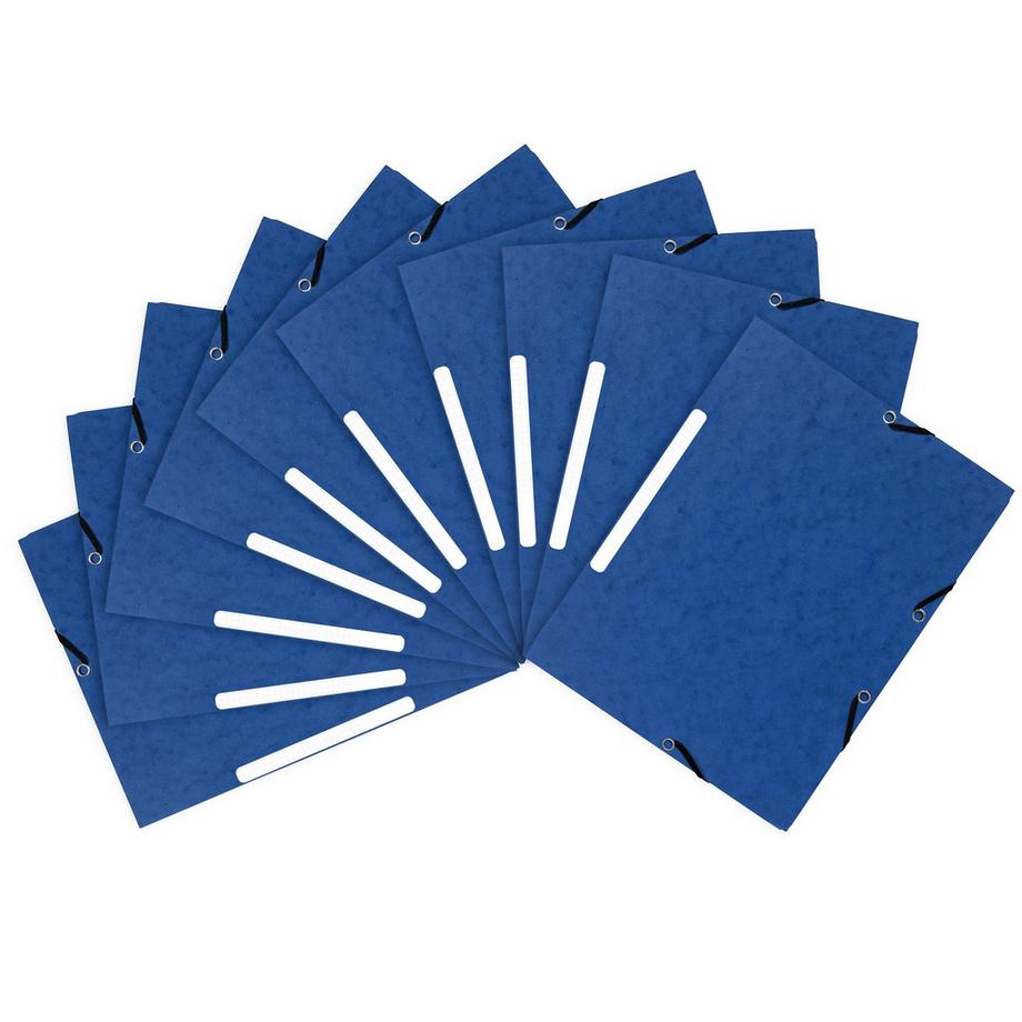 Exacompta Chemise à élastiques 3 rabats carte marbrée recyclée 355g/m2 - A4 - x 50  