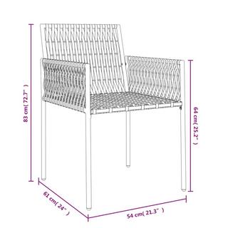 VidaXL Gartenstuhl poly-rattan  