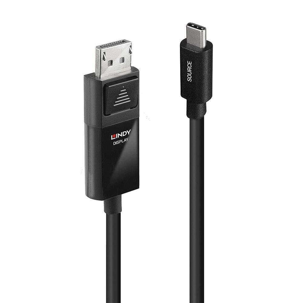 LINDY  USB-C®-Displaykabel USB-C® Stecker, DisplayPort Stecker 2.00 m Schwarz 