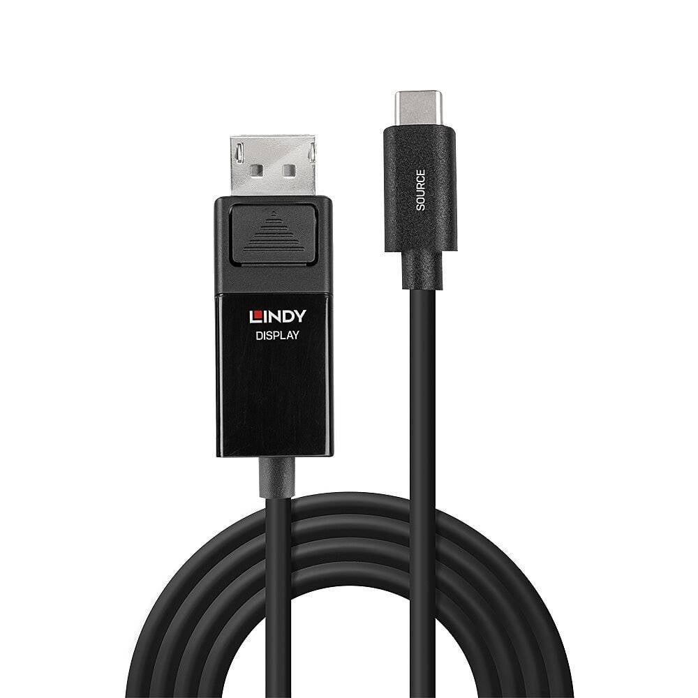 LINDY  USB-C®-Displaykabel USB-C® Stecker, DisplayPort Stecker 2.00 m Schwarz 