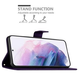 Cadorabo  Housse compatible avec Samsung Galaxy S21 5G - Coque de protection au design floral avec fermeture magnétique, fonction de support et emplacements pour cartes 