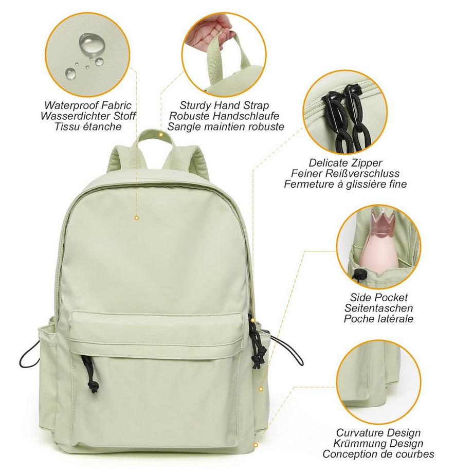Only-bags.store Sac à dos scolaire adolescent avec compartiment pour ordinateur portable  