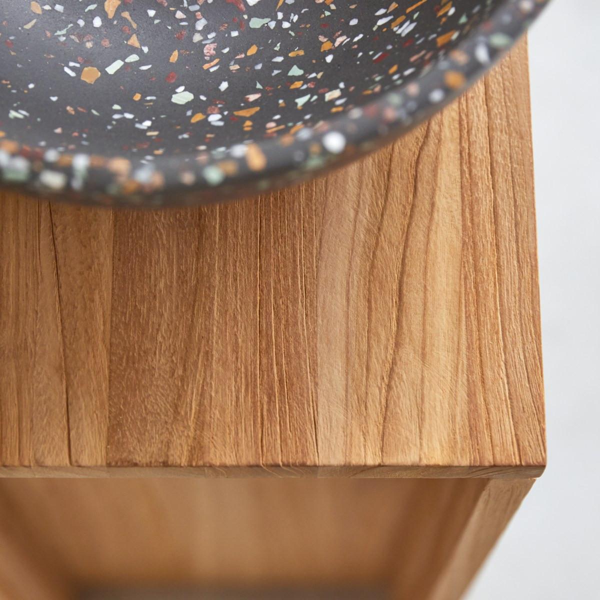 Tikamoon Mobile per il bagno in teak massello destro Stelle  