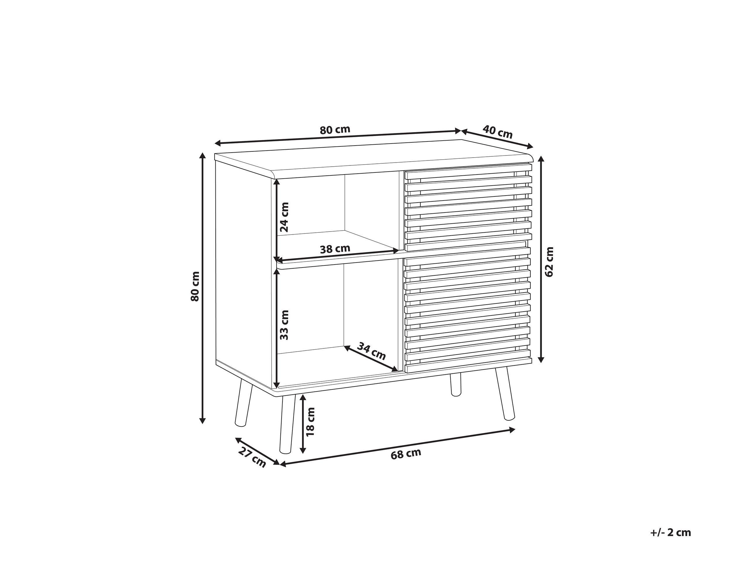 Beliani Commode en MDF Traditionnel PERTH  