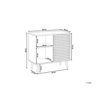 Beliani Commode en MDF Traditionnel PERTH  