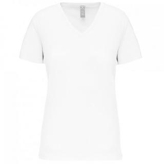 Kariban  t-shirt mit v-ausschnitt, damen bio150ic 