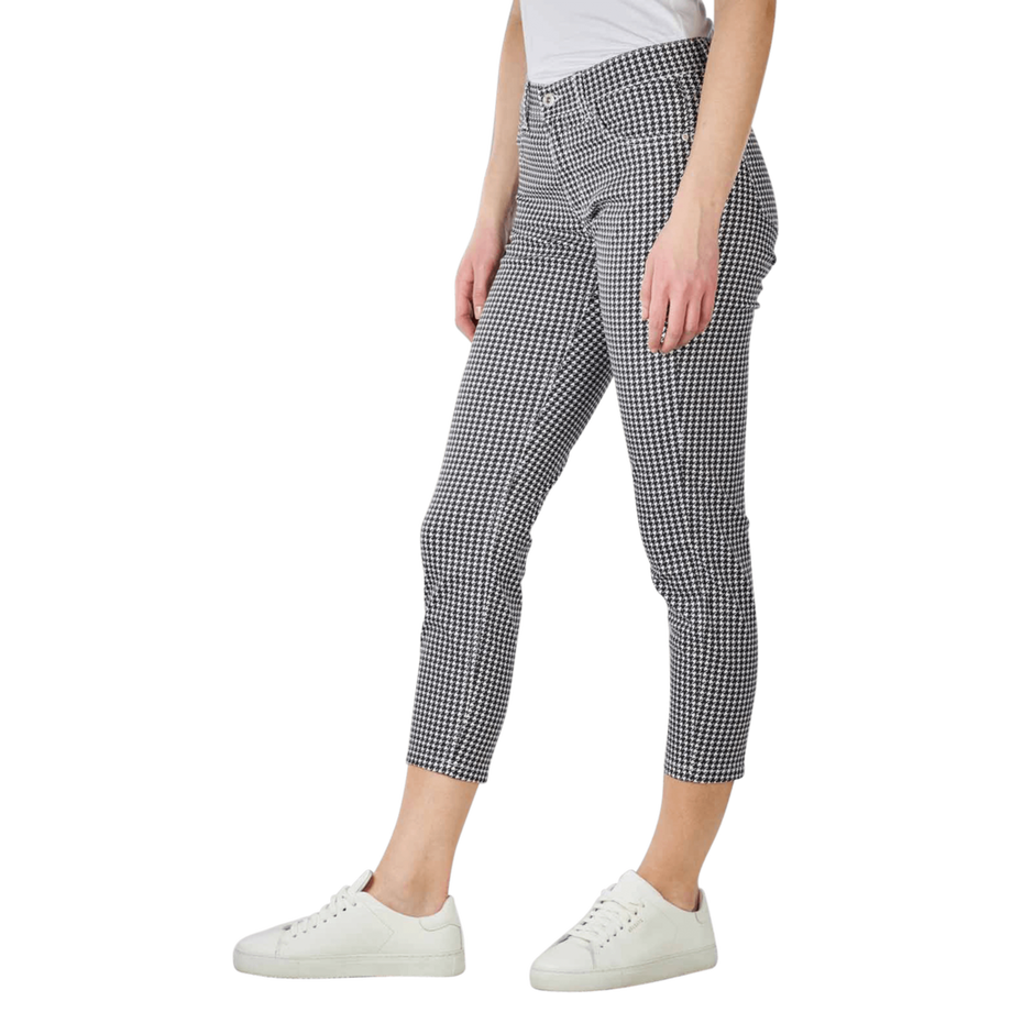 ANGELS Ornella 5-Pocket Slim Fit Pepita Print Hose  