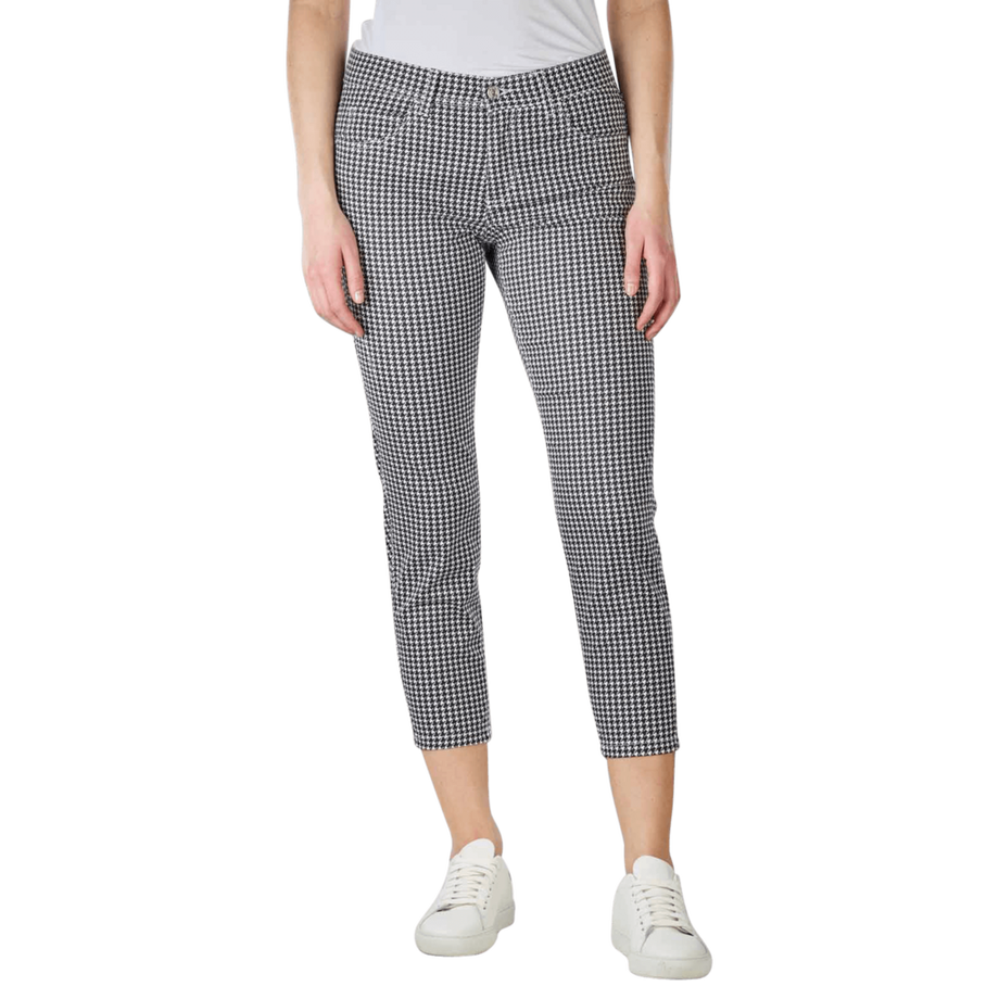 Ornella 5-Pocket Pants Slim Fit Pepita Print