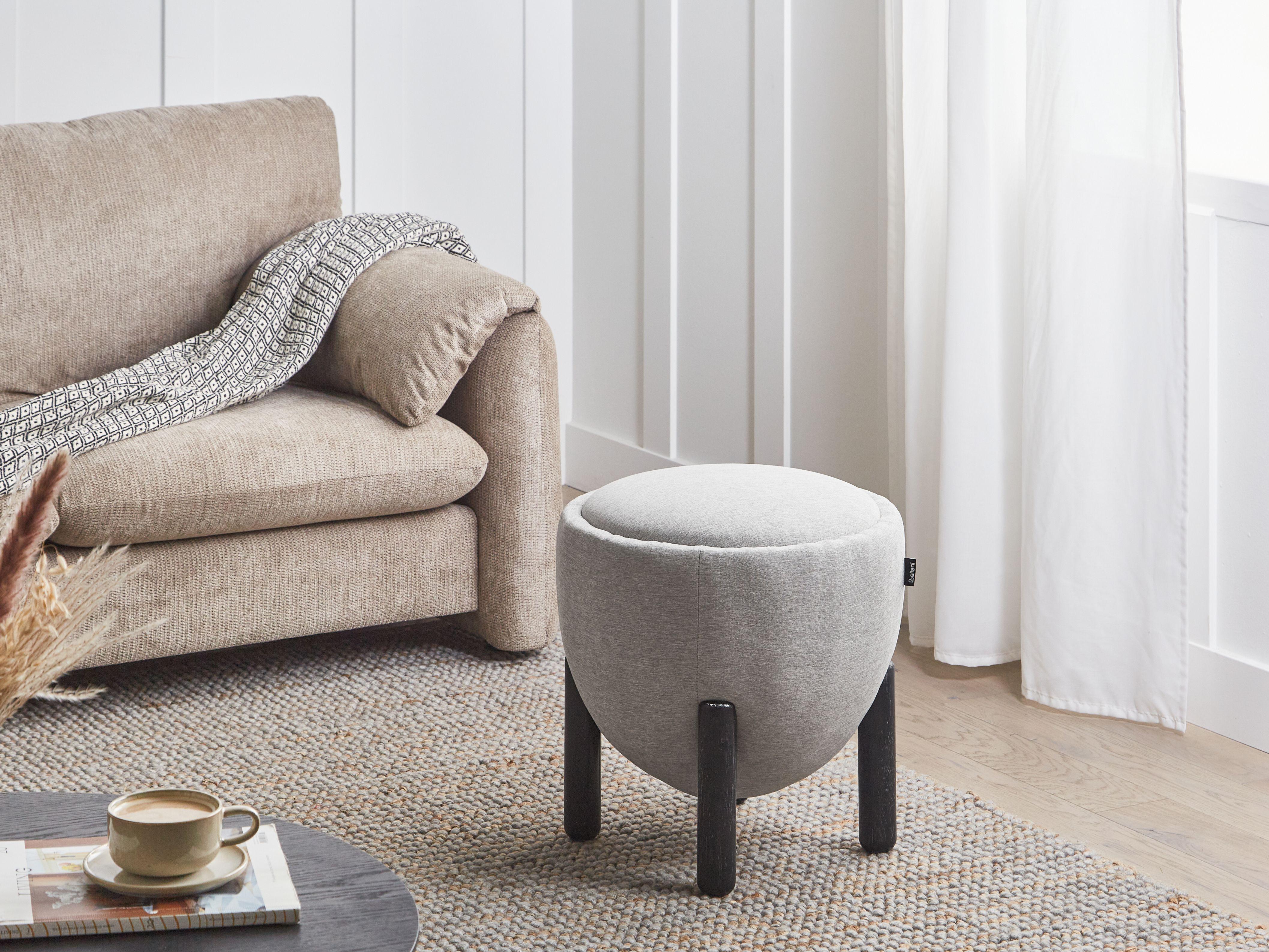 Beliani Pouf aus Kunstleinen Modern ARCHIE  