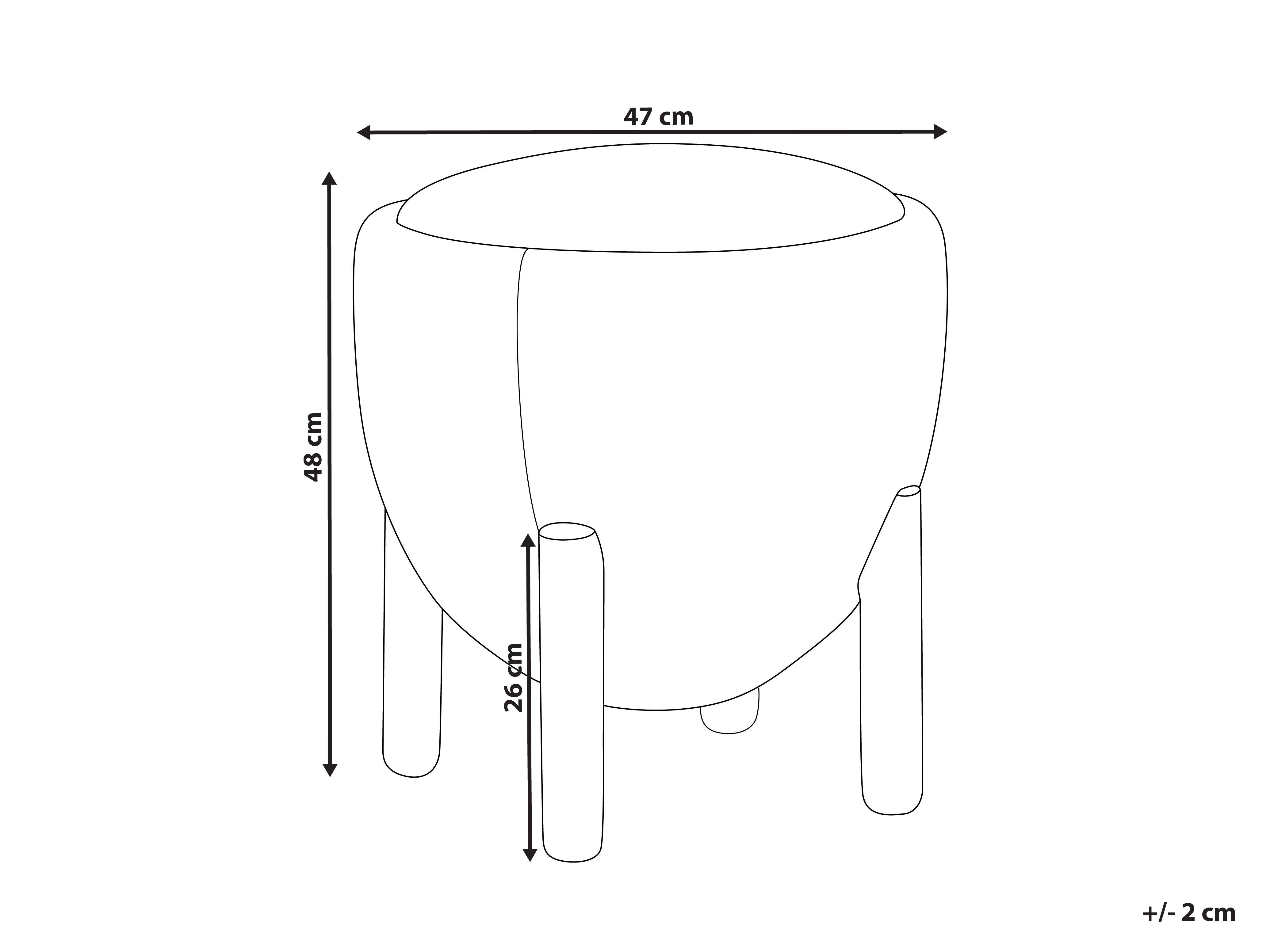 Beliani Pouf aus Kunstleinen Modern ARCHIE  
