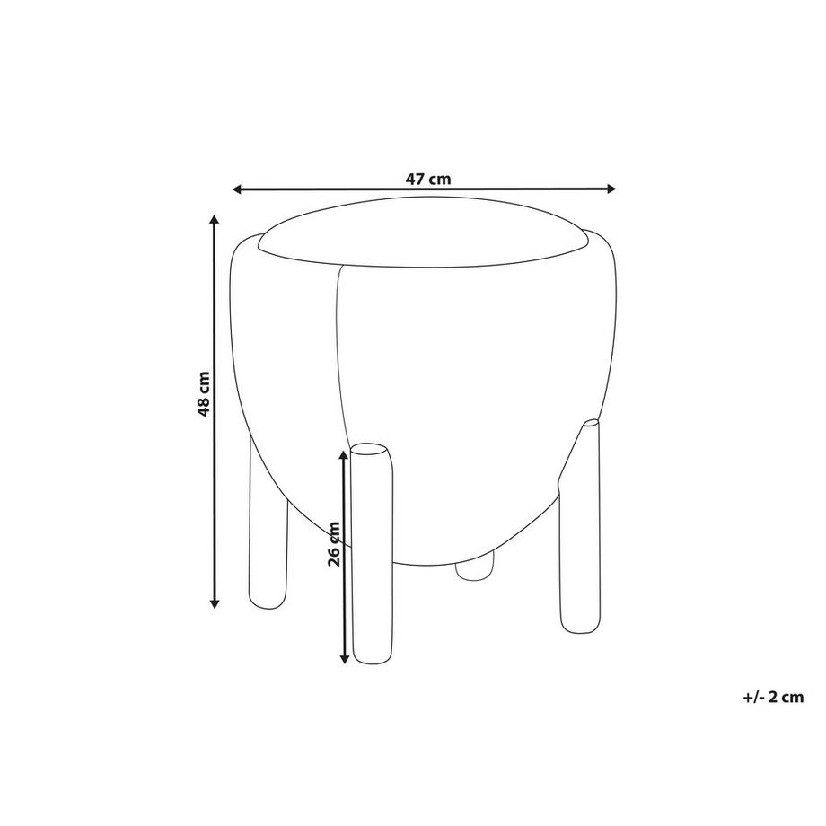 Beliani Pouf en Lin synthétique Moderne ARCHIE  