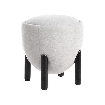 Pouf aus Kunstleinen Modern ARCHIE