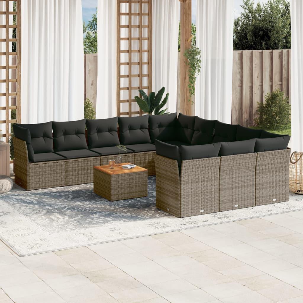 VidaXL set divano da giardino Polirattan  