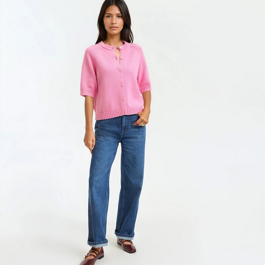 La Redoute Collections Cardigan Corto Girocollo  