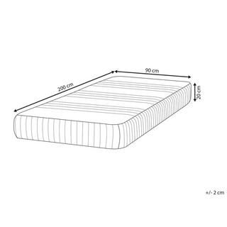 Beliani Gel-Memory-Schaummatratze aus PU-Schaum HAPPINESS  