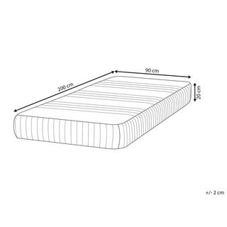 Beliani Materasso in schiuma di gel en Poliestere HAPPINESS - Duro  