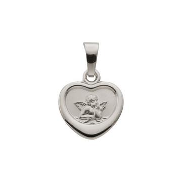 Pendentif ange gardien en or blanc 750, 16x11mm