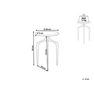 Beliani Table d'appoint en Marbre Moderne TIHOI  