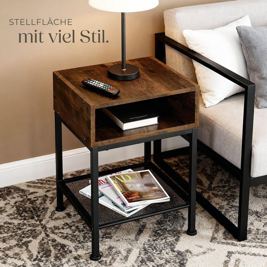 Tectake Comodino Harlow stile industriale  