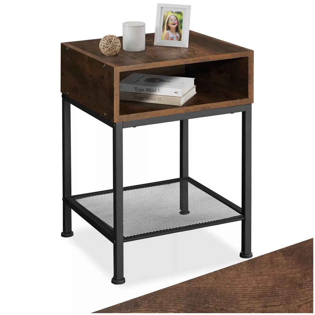 tectake Bedside Table Harlow in Brown