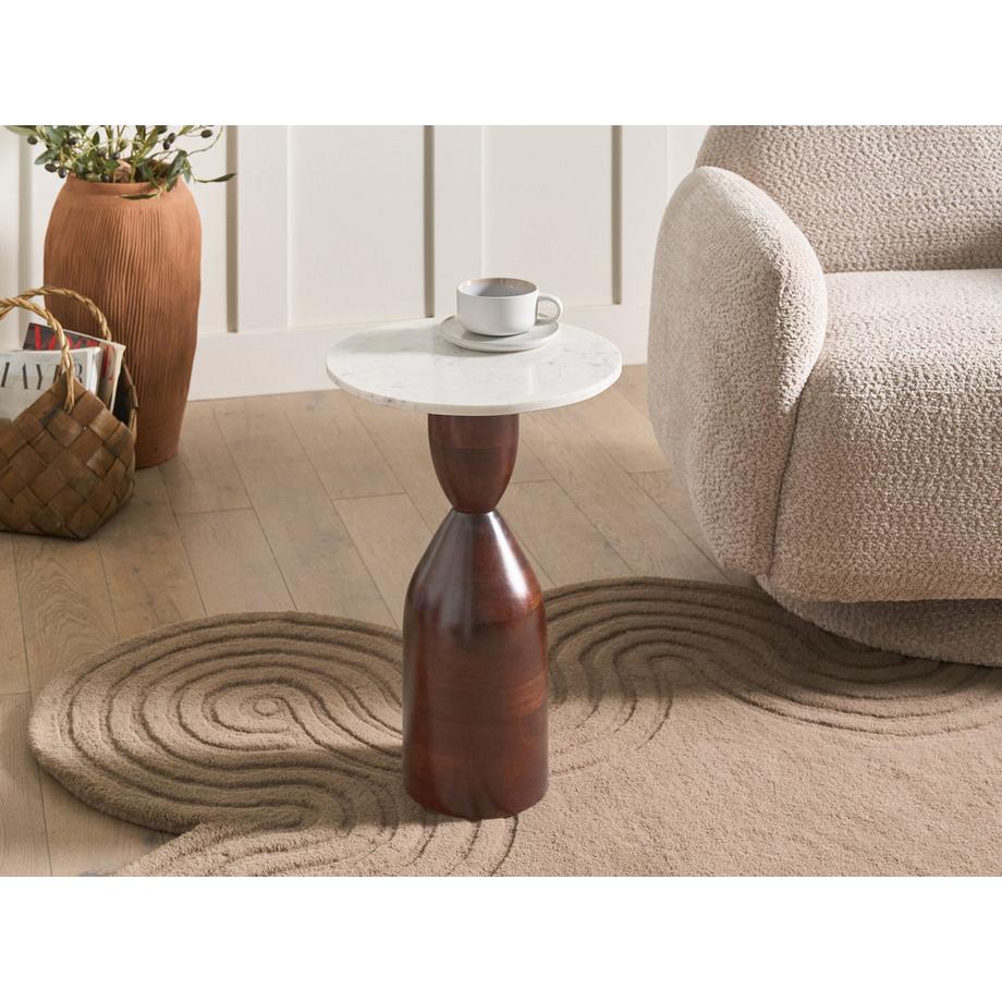 Beliani Table d'appoint en Manguier  WALLULA  