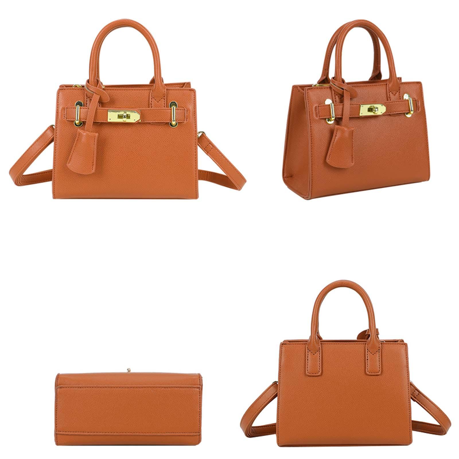 Gallantry Camélia Genarbtes Leder Handtasche  