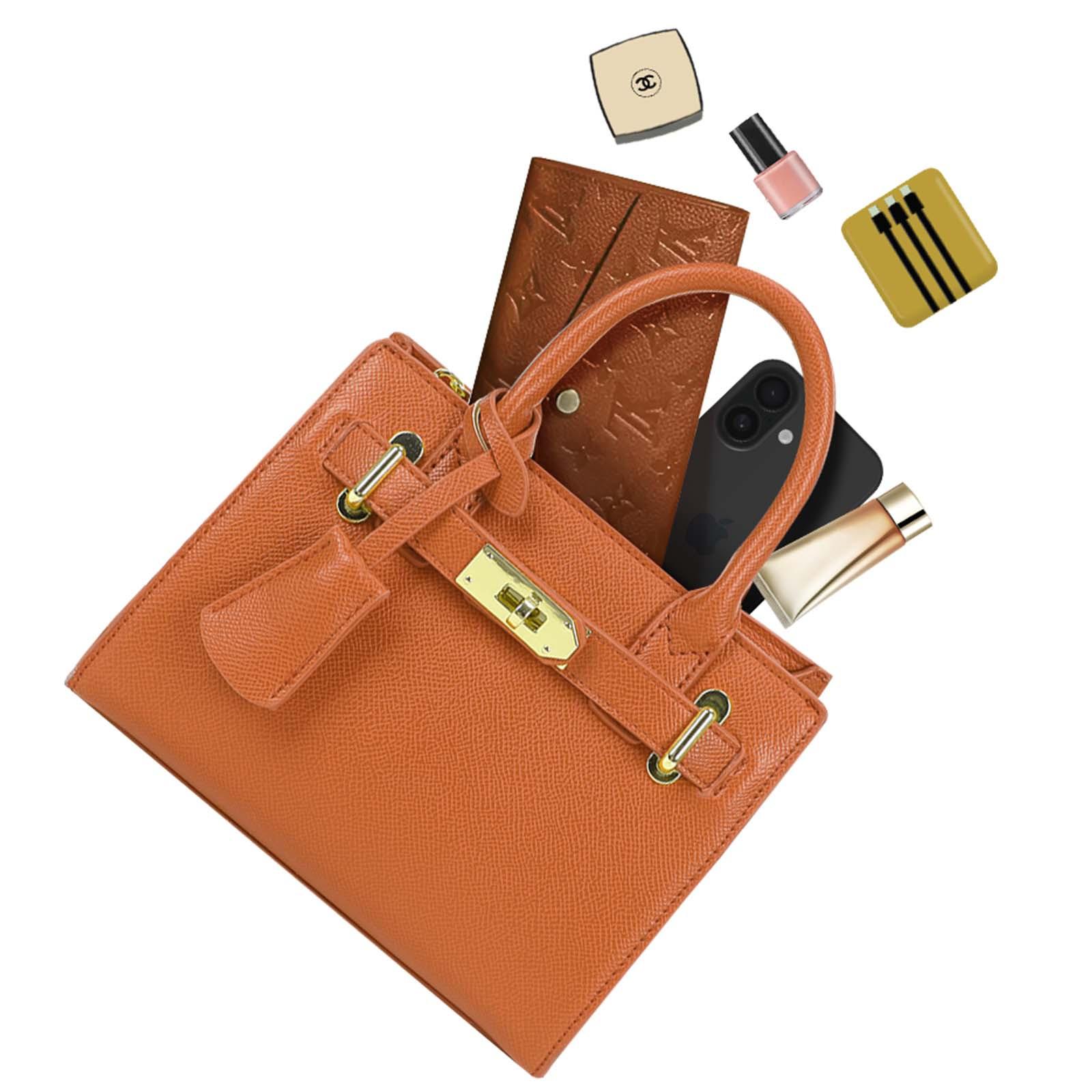 Gallantry Camélia Genarbtes Leder Handtasche  