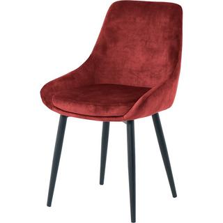 mutoni Chaise de salle à manger Jokra rouge (lot de 2)  