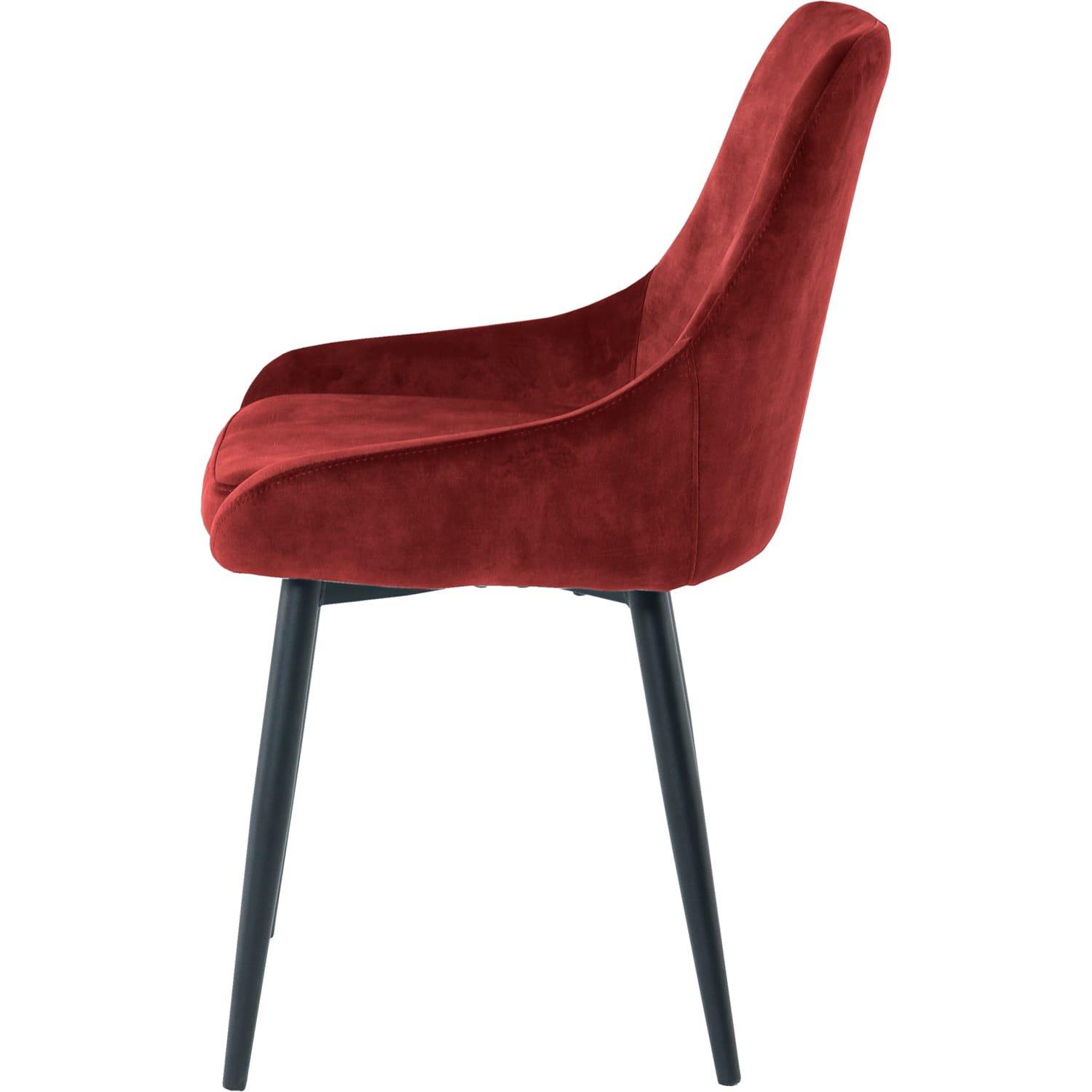 mutoni Chaise de salle à manger Jokra rouge (lot de 2)  