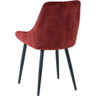 mutoni Chaise de salle à manger Jokra rouge (lot de 2)  