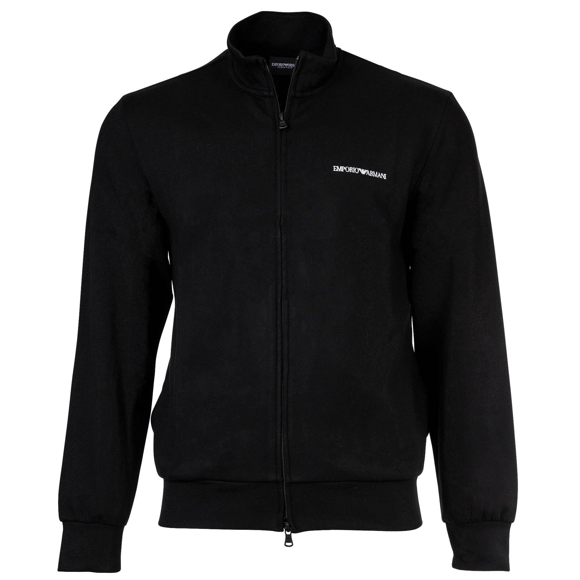 EMPORIO ARMANI Iconic Piquet Coupe Confort Veste de Sweat  