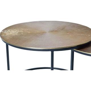 mutoni Table d&#039;appoint Erendira Bronze ronde (lot de 2)  