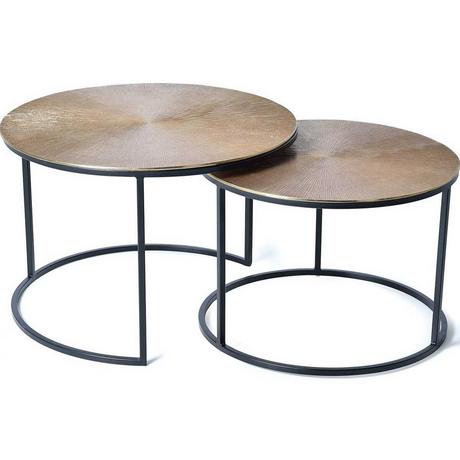 mutoni Table d&#039;appoint Erendira Bronze ronde (lot de 2)  