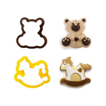 Cookie Cutter Teddy e cavallo a dondolo 2-Piece