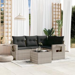 VidaXL set divano da giardino Polirattan  