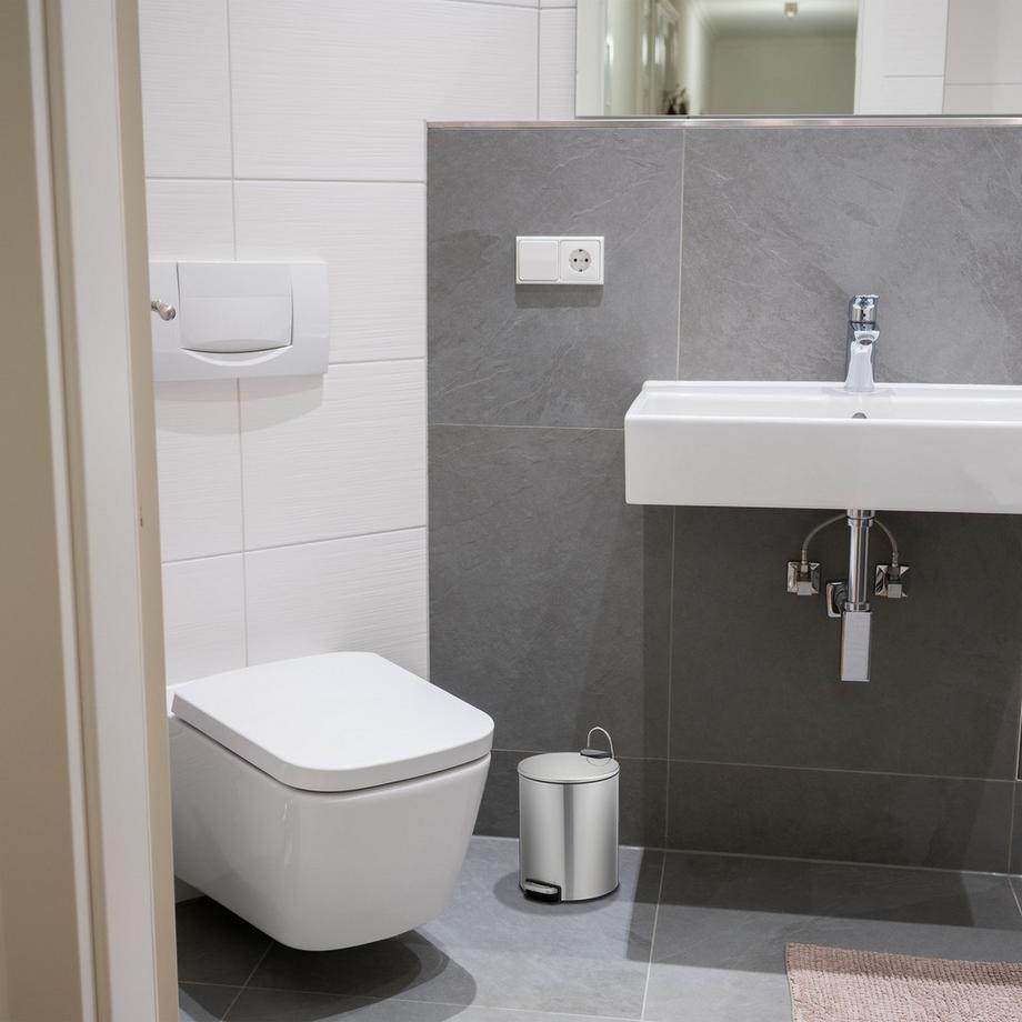 Northix Secchio a pedale in acciaio inox da 5 litri  