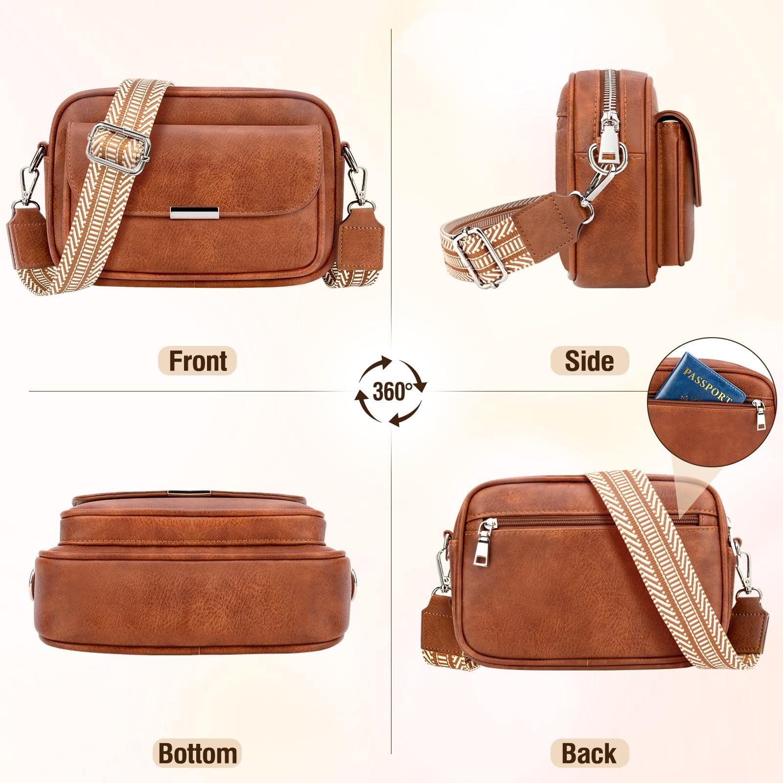 Only-bags.store Crossbody Tasche Leder Umhängetasche Medium Handtasche mit breitem Riemen Verstellbare Umhängetasche mit Fransen für Reisen Crossbody Tasche Leder Umhängetasche Medium Handtasche mit breitem Riemen Verstellbare Umhängetasche mit Fransen für Reisen 