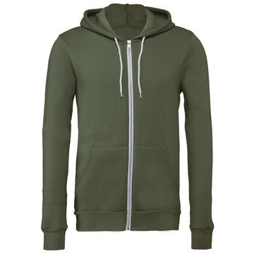 Canvas Fleece Kapuzenjacke