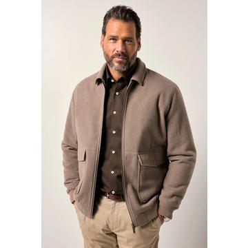 Wollmix-Blouson, Zipper, aufgesetzte Taschen, bis 7 XL