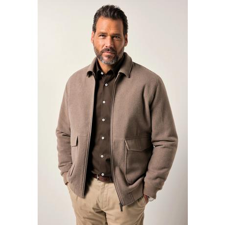 JP1880 Wollmix Blouson Jacke mit Reissverschluss und aufgesetzten Taschen  