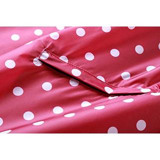 Alopini Poncho antipioggia elegante impermeabile a pois con cappuccio e cerniera  